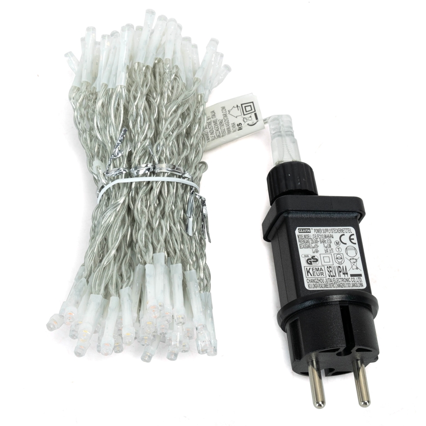 Aigostar - Guirlande lumineuse LED d'extérieur 300 LED/8 modes 3x1m IP44 blanc chaud + télécommande