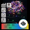 Aigostar - Guirlande lumineuse LED d'extérieur pour Noël, 500 LED, 8 fonctions, 4 × piles AA, 25,3 m, IP44, multicolore