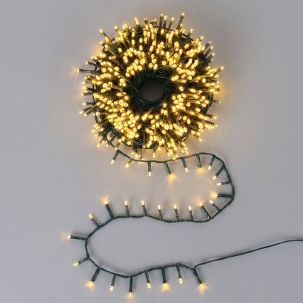 Aigostar - Guirlande lumineuse LED d'extérieur pour Noël 500xLED/8 fonctions 13m IP44 blanc chaud