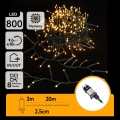 Aigostar - Guirlande lumineuse LED d'extérieur pour Noël, 800 LED / 8 modes, 23 m, IP44, blanc chaud