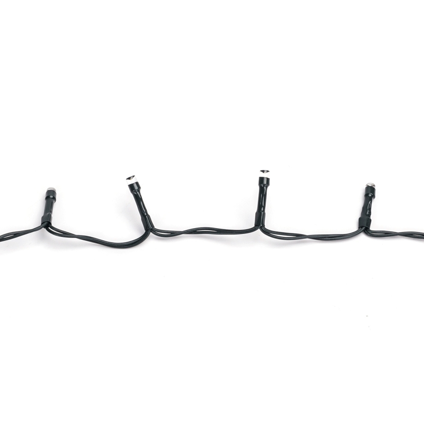 Aigostar - Guirlande LED d'extérieur 100 LED, 8 modes, 3×AA, 5,3 m, IP44, blanc chaud