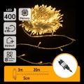 Aigostar - Guirlande lumineuse LED extérieure, 400 LED, 8 modes, 20 m, IP44, blanc chaud