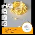 Aigostar - Guirlande lumineuse LED extérieure 50xLED/3xAA 5,3 m blanc chaud
