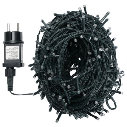 Aigostar - Guirlande de Noël LED d'extérieur 500 LED / 8 fonctions, 50 m, IP44, blanc froid