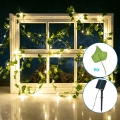 Aigostar - Guirlande solaire 100xLED/12m IP65 300 mAh blanc chaud ivy