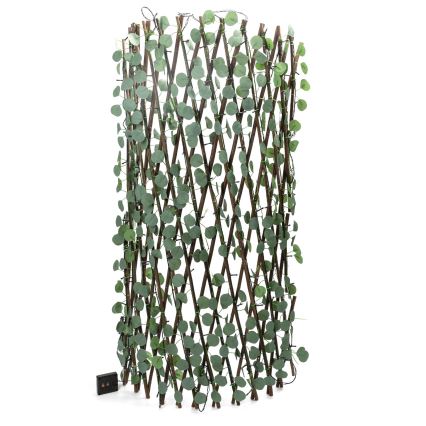 Aigostar - Guirlande solaire 148xLED/2x1,2m IP65 blanc chaud eucalyptus