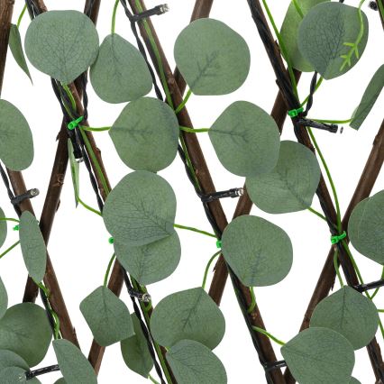 Aigostar - Guirlande solaire 56xLED/2x0,4m IP65 blanc chaud eucalyptus