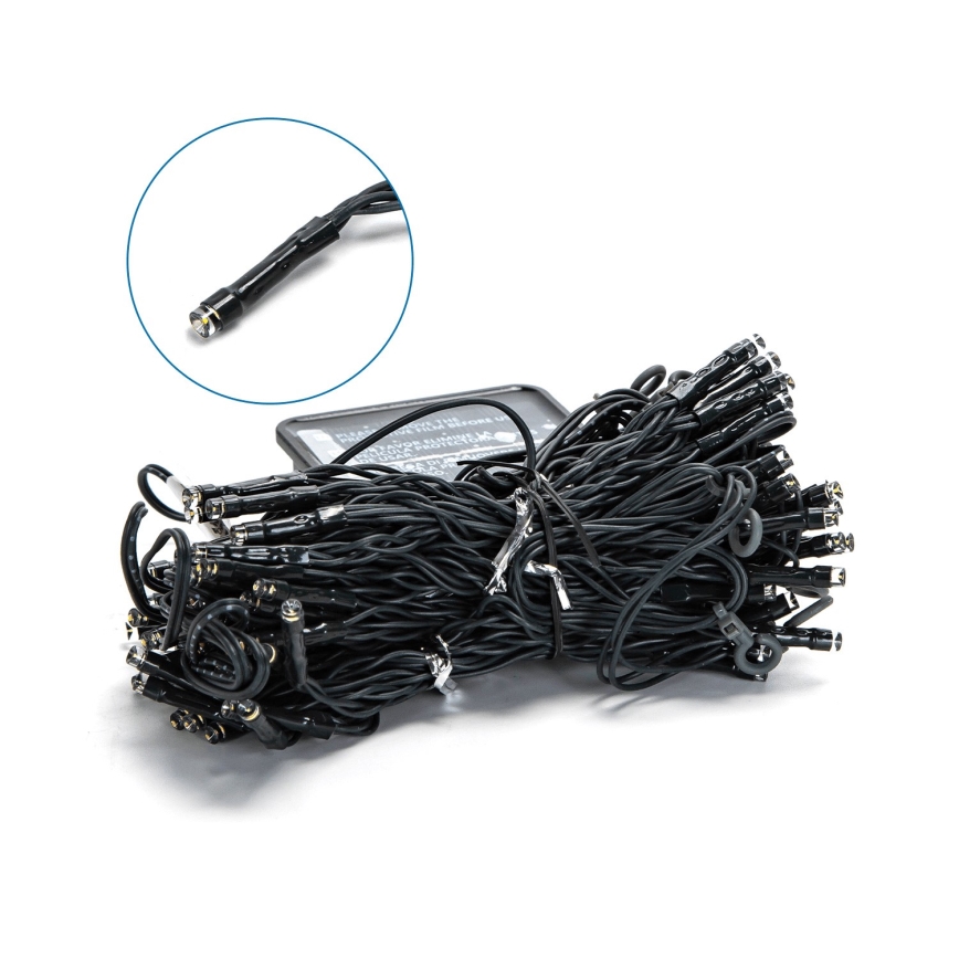 Aigostar - Guirlande solaire LED 100 LED / 8 fonctions, 4 x 1 m, IP65, blanc chaud, 800 mAh