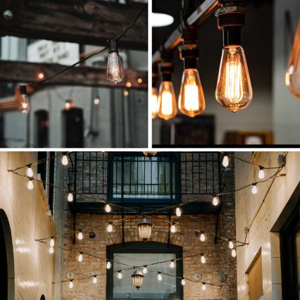 Aigostar - Guirlande solaire à LED 10xLED/3,8m IP44 blanc chaud