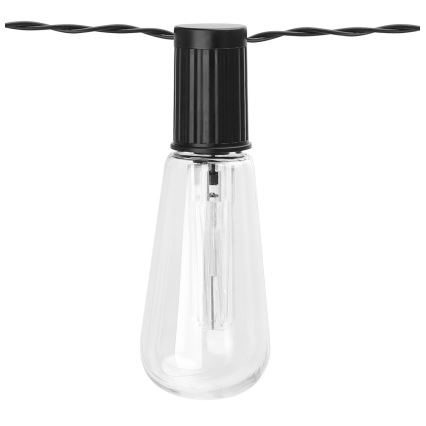 Aigostar - Guirlande solaire à LED 10xLED/3,8m IP44 blanc chaud