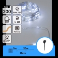 Aigostar - Guirlande solaire à LED 200 LEDs / 8 modes, 22 m, IP65, blanc froid, 800 mAh