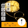 Aigostar - Guirlande solaire de Noël à LED 100 LED/8 fonctions 12 m IP65 blanc chaud