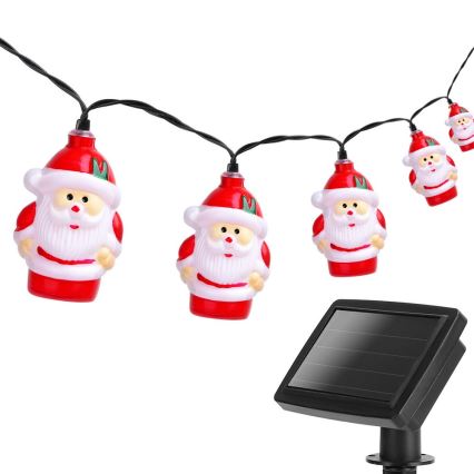 Aigostar - Guirlande solaire de Noël à LED 10xLED/3,8 m IP44 blanc froid 400 mAh
