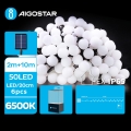 Aigostar - Guirlande solaire décorative 50xLED/8 fonctions 12m IP65 blanc froid