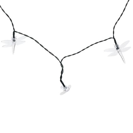 Aigostar - Guirlande solaire décorative à LED 50 LED / 8 fonctions 10 m 800 mAh IP65 blanc chaud