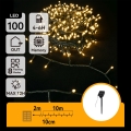 Aigostar - Guirlande solaire LED 100xLED/8 fonctions 12m IP65 blanc chaud 800 mAh