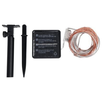 Aigostar - Guirlande solaire LED 200 LED / 8 fonctions, 22 m, IP65, multicolore, 800 mAh