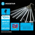 Aigostar - Guirlande solaire LED 384 LEDs / 13 m, IP65, 1200 mAh, blanc froid