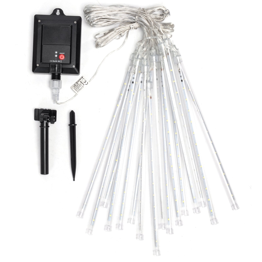 Aigostar - Guirlande solaire LED 384 LEDs / 13 m, IP65, 1200 mAh, blanc froid