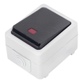 Aigostar - Interrupteur 1 bouton IP54