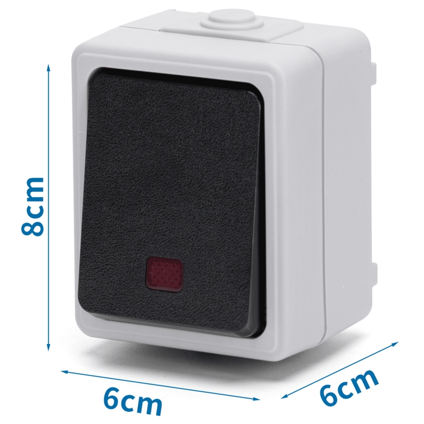 Aigostar - Interrupteur 1 bouton IP54