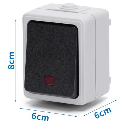 Aigostar - Interrupteur à 1 bouton IP54