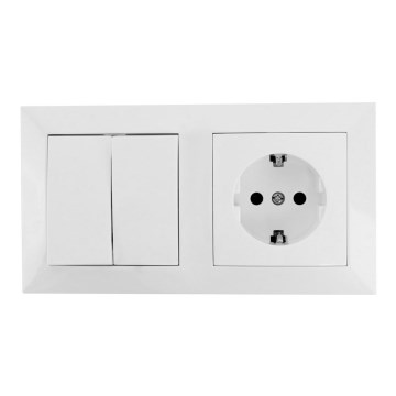 Aigostar - Interrupteur de maison avec prise 1x16A/250V