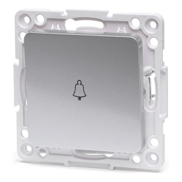 Aigostar - Interrupteur de sonnette simple sans cadre, argenté