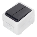 Aigostar - Interrupteur domestique pour courant alternatif 250 V / 10 A IP54
