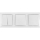 Aigostar - Interrupteur double n° 6+6 et lot de 2 interrupteurs simples n° 1, blanc
