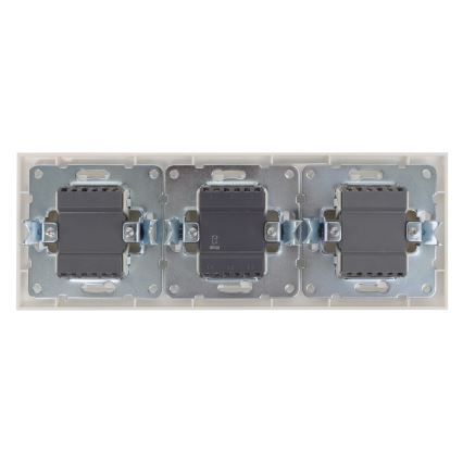 Aigostar - Interrupteur double n° 6+6 et lot de 2 interrupteurs simples n° 1, blanc