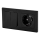 Aigostar - Interrupteur double n° 6 et prise SCHUKO 230 V avec cadre noir