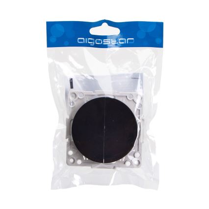 Aigostar - Interrupteur double sans cadre n° 1, noir