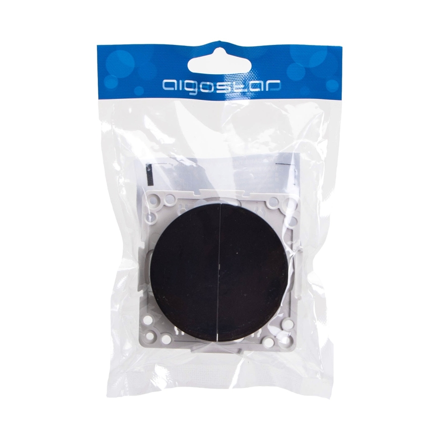 Aigostar - Interrupteur double sans cadre n° 1, noir