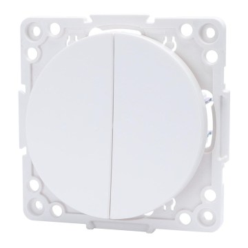 Aigostar - Interrupteur double sans cadre n° 5 blanc