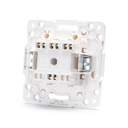 Aigostar - Interrupteur double va-et-vient sans cadre n° 6 blanc