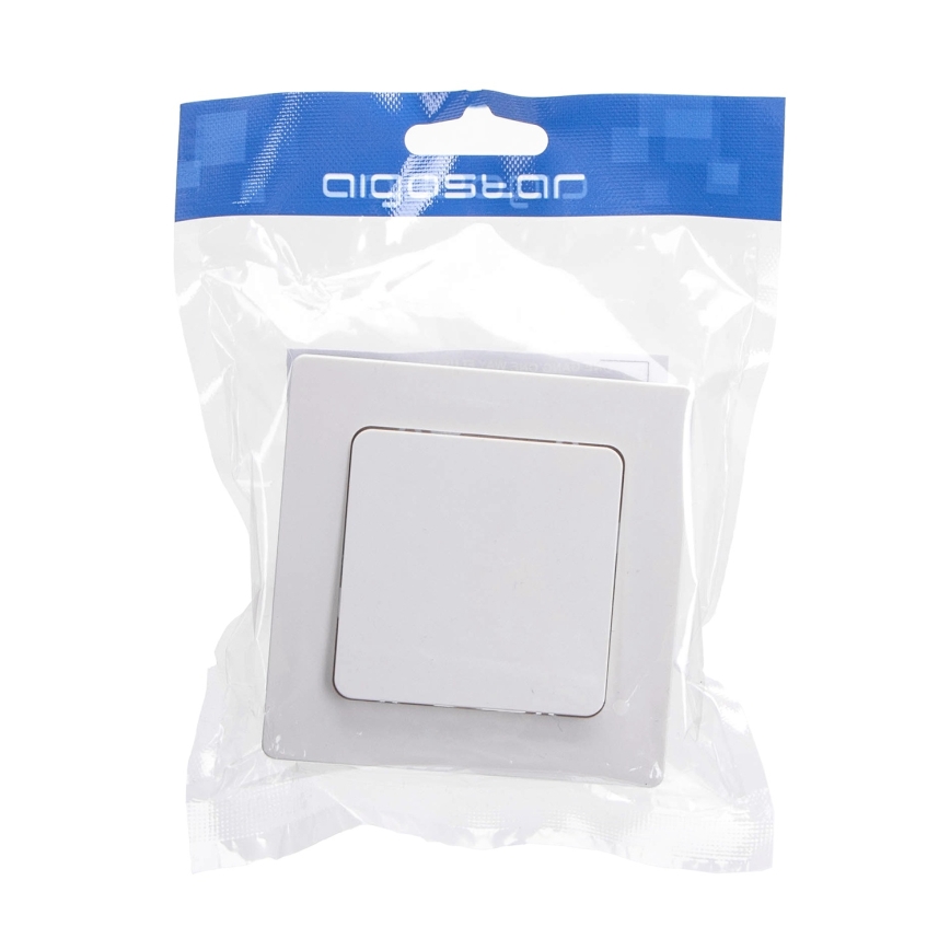 Aigostar - Interrupteur simple avec cadre č. 1 blanc