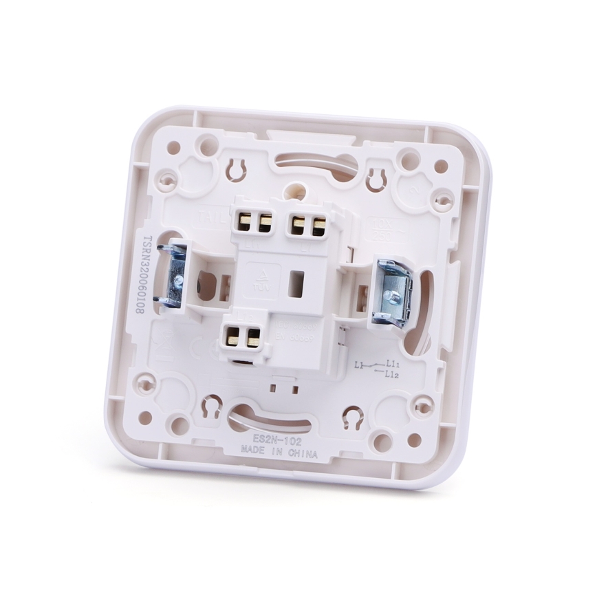 Aigostar - Interrupteur simple avec cadre n° 5 blanc