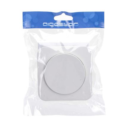 Aigostar - Interrupteur simple avec cadre n° 5 blanc