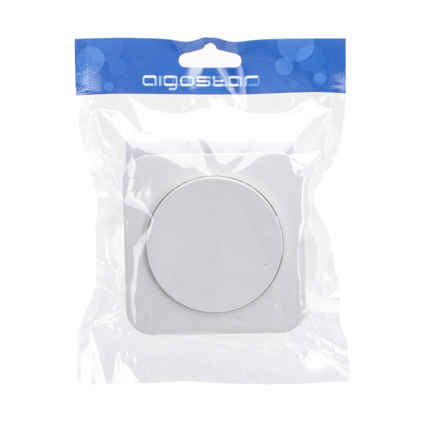 Aigostar - Interrupteur simple avec cadre n° 5 blanc