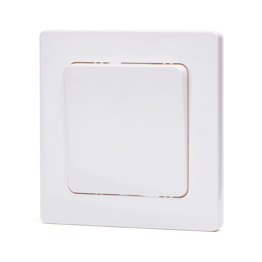 Aigostar - Interrupteur simple avec cadre n° 6 blanc