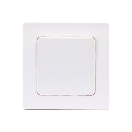 Aigostar - Interrupteur simple avec cadre n° 6 blanc