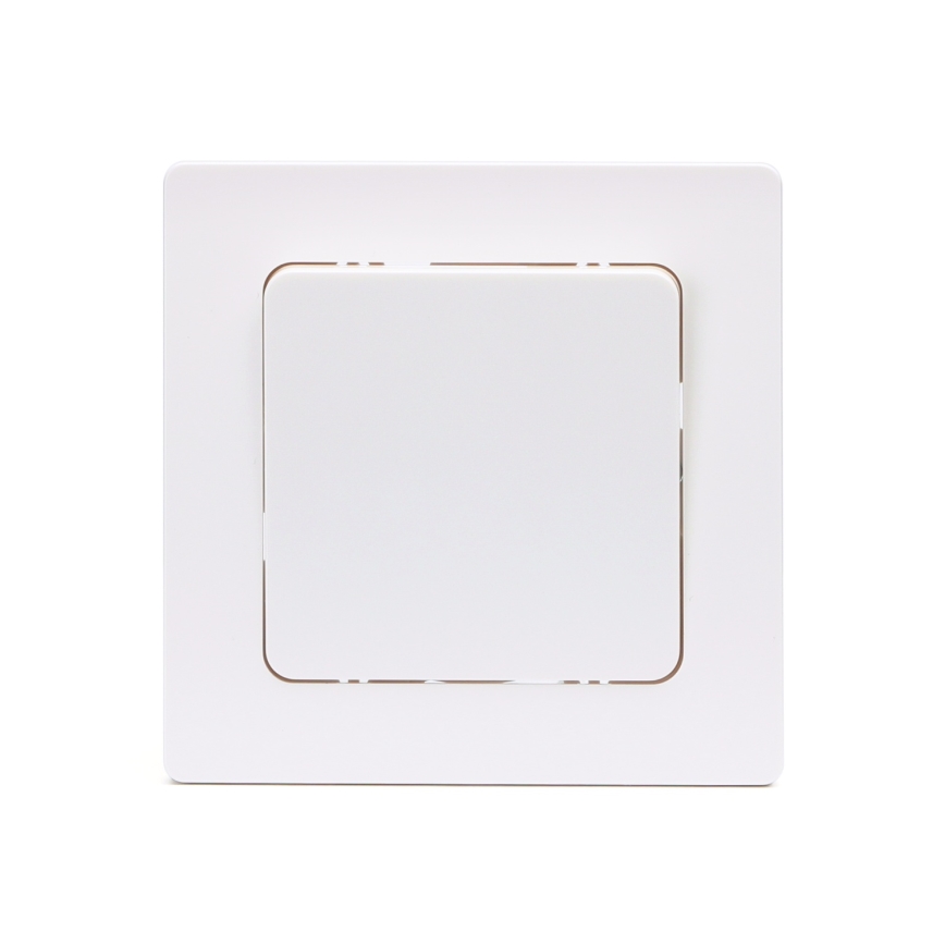 Aigostar - Interrupteur simple avec cadre n° 6 blanc