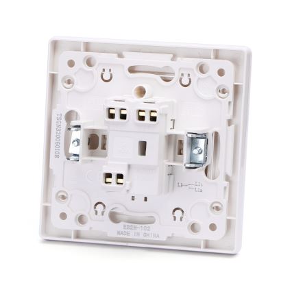 Aigostar - Interrupteur simple avec cadre n° 6 blanc