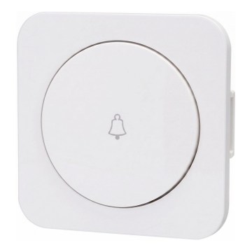 Aigostar - Interrupteur simple avec cadre pour sonnette, blanc