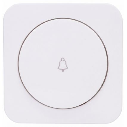 Aigostar - Interrupteur simple avec cadre pour sonnette, blanc