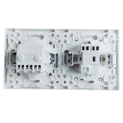 Aigostar - Interrupteur simple n° 1 et prise SCHUKO 250V avec cadre blanc