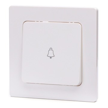 Aigostar - Interrupteur simple pour sonnette avec cadre, blanc