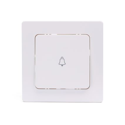 Aigostar - Interrupteur simple pour sonnette avec cadre, blanc