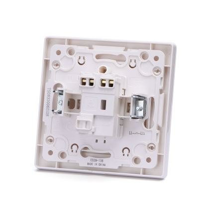 Aigostar - Interrupteur simple pour sonnette avec cadre, blanc